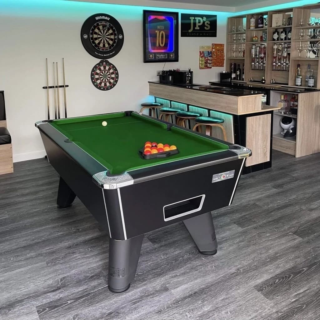 Supreme Winner coin-operated Pool Table in a home bar
